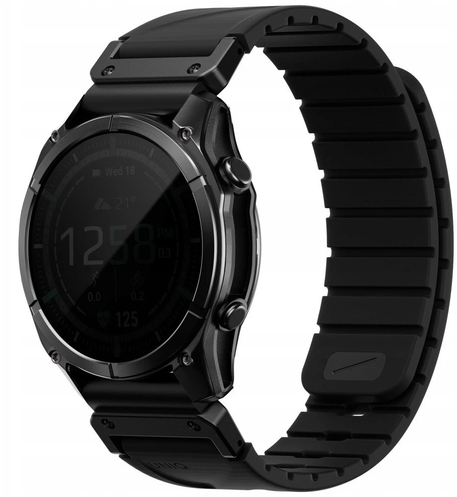 UNIQ Fluo x Smart-Fit apyrankė for Garmin 26mm juodos spalvos