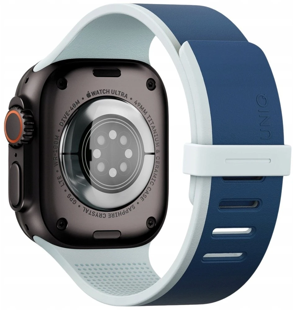 UNIQ laikrodžio apyrankė „Revix IV Premium Apple Watch 49/46/45/44mm Edition“ dvipusė magnetinė tamsiai mėlyna