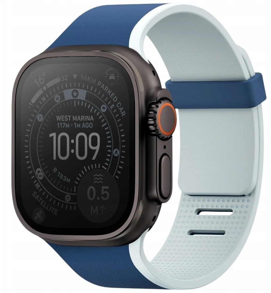 UNIQ laikrodžio apyrankė „Revix IV Premium Apple Watch 49/46/45/44mm Edition“ dvipusė magnetinė tamsiai mėlyna