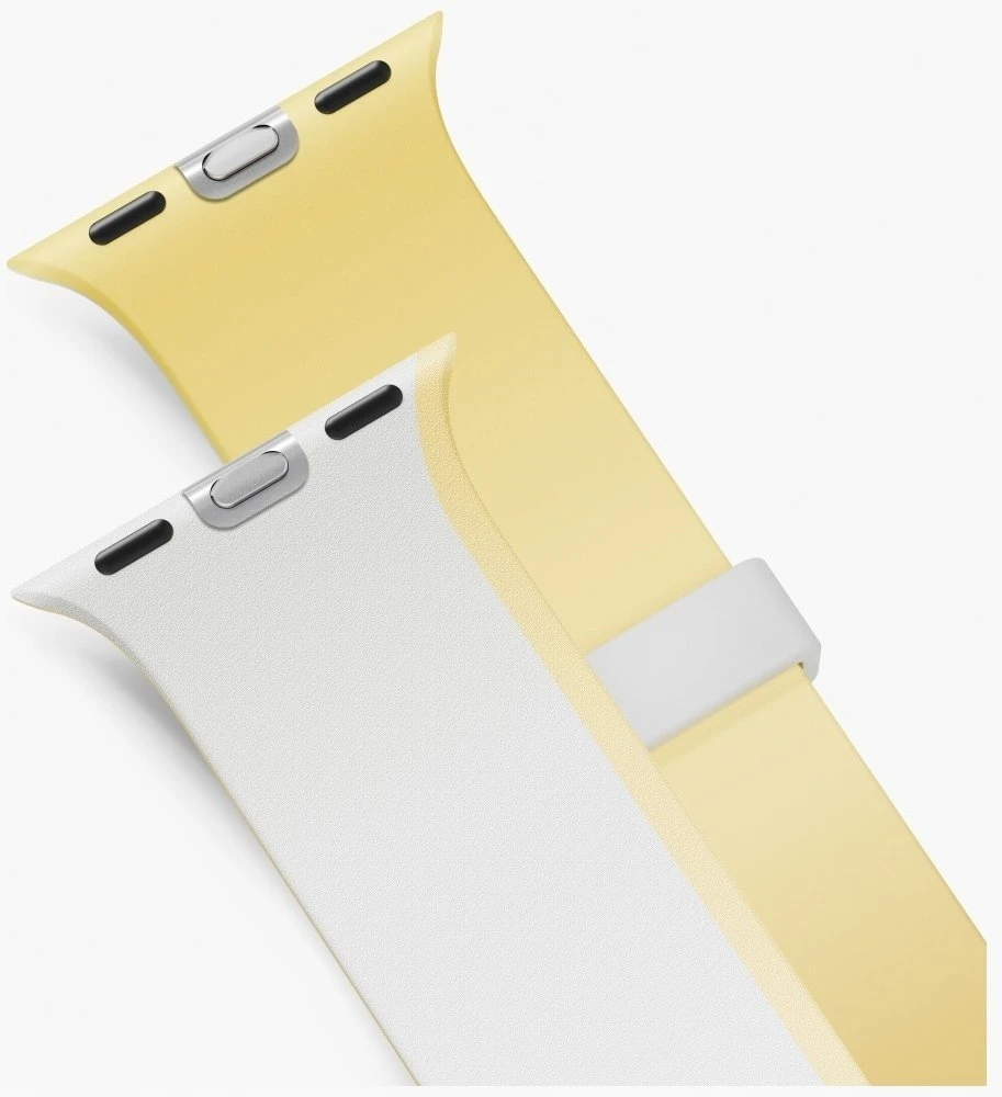 UNIQ laikrodžio apyrankė „Revix IV Premium Apple Watch 42/41/40mm Edition“ dvipusė magnetinė baltos spalvos-geltona