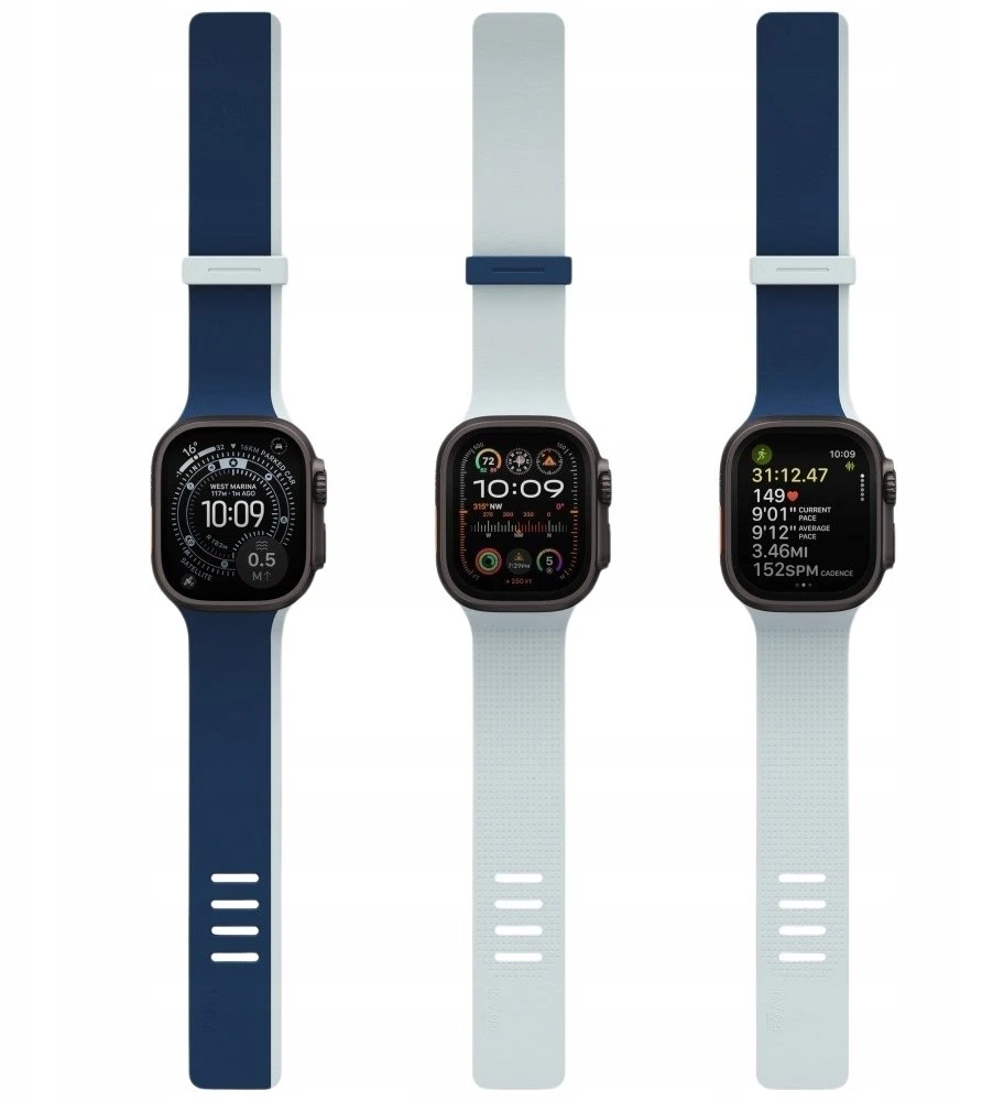 UNIQ laikrodžio apyrankė „Revix IV Premium Apple Watch 49/46/45/44mm Edition“ dvipusė magnetinė tamsiai mėlyna