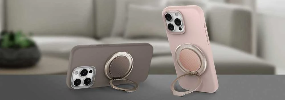 UNIQ Gripfit 360 Magnetic Mount&Kickstand Magnetic Holder blush rožinės spalvos
