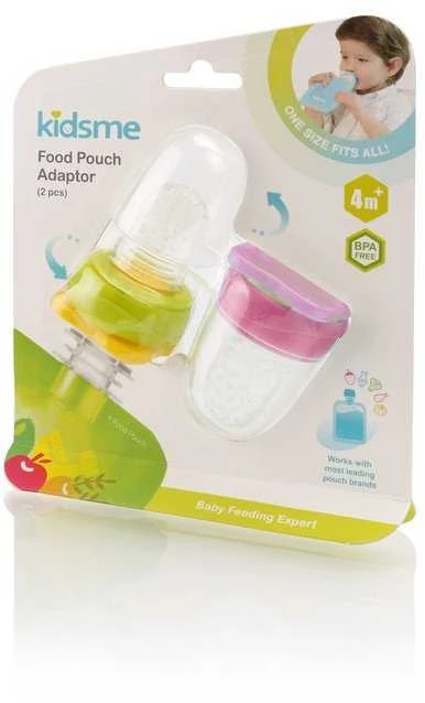 Uniq Kidsme Food Pouch adapteris mazuļa ēdināšanai no biezenīšu stāvpakām 2 gab Lime&Lavender 160490 LILA