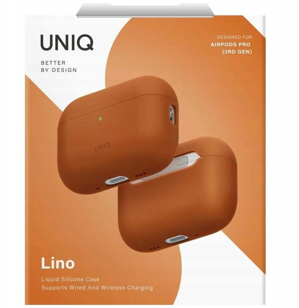 Uniq Lino Silikoninis dėklas for AirPods Pro 3 - Oranžinis
