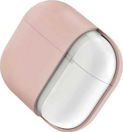 UNIQ dėklas Lino AirPods 4 Silicone rožinės spalvos blush
