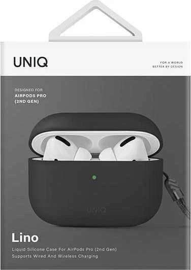 UNIQ Lino Dėklas AirPods Pro 2 gen Silicone ash pilkos spalvos