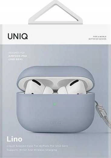 UNIQ Lino Dėklas AirPods Pro 2 gen Silicone arctic mėlynas