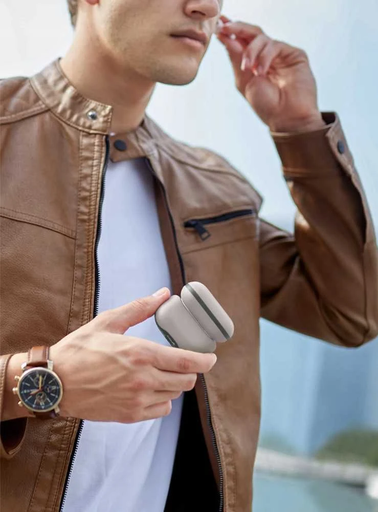 UNIQ Lyden DS AirPods Pro 2 gen (2022/2023) beige-žalios spalvos/ivory-lichen žalios spalvos dėklas