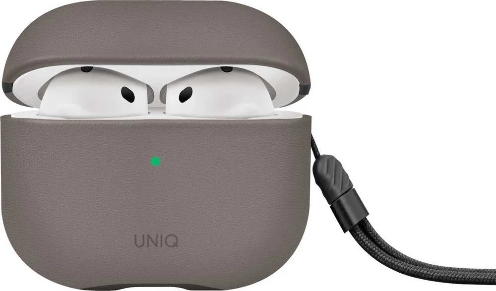 UNIQ dėklas Lyden DS AirPods 4 flint pilkos spalvos