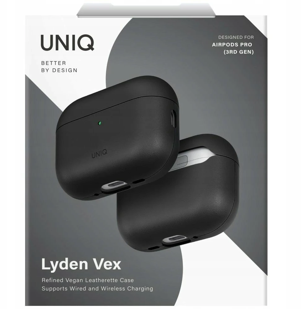 Uniq Lyden Vex juodas dėklas AirPods Pro 3 su pakuote