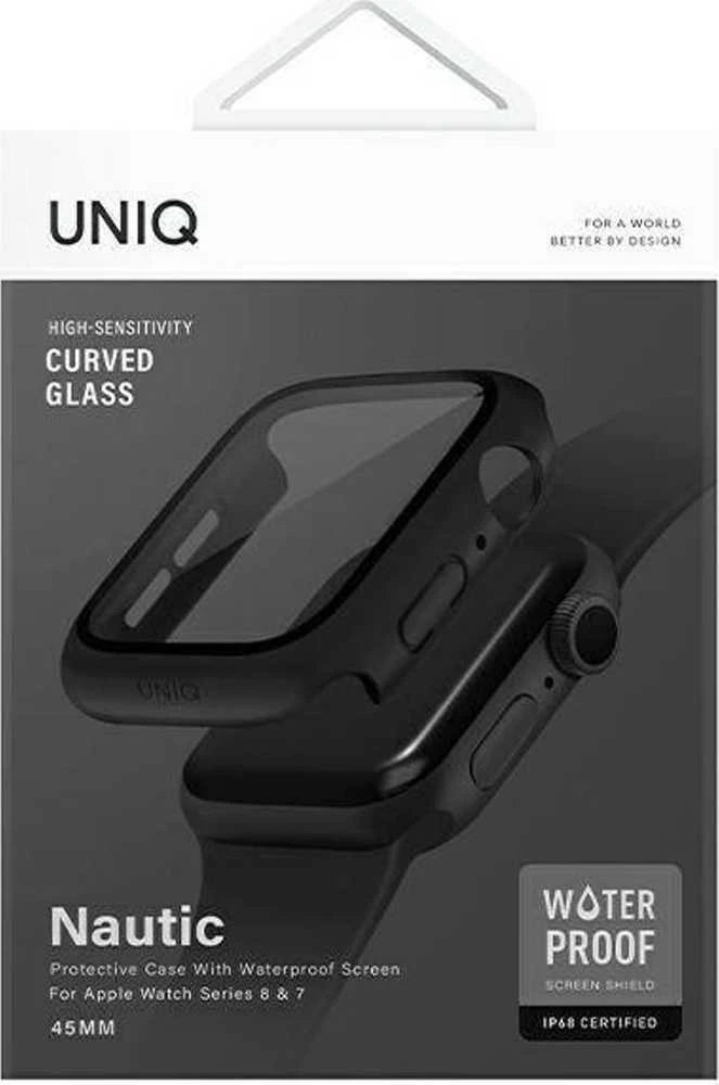 UNIQ Dėklas Nautic Apple Watch Series 7/8/9 45 mm juodos spalvos