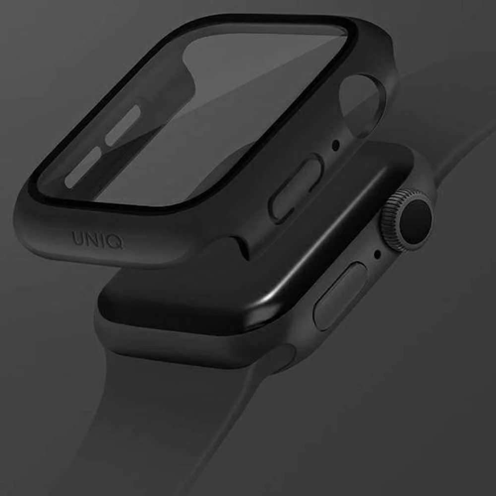 UNIQ Dėklas Nautic Apple Watch Series 7/8/9 45 mm juodos spalvos