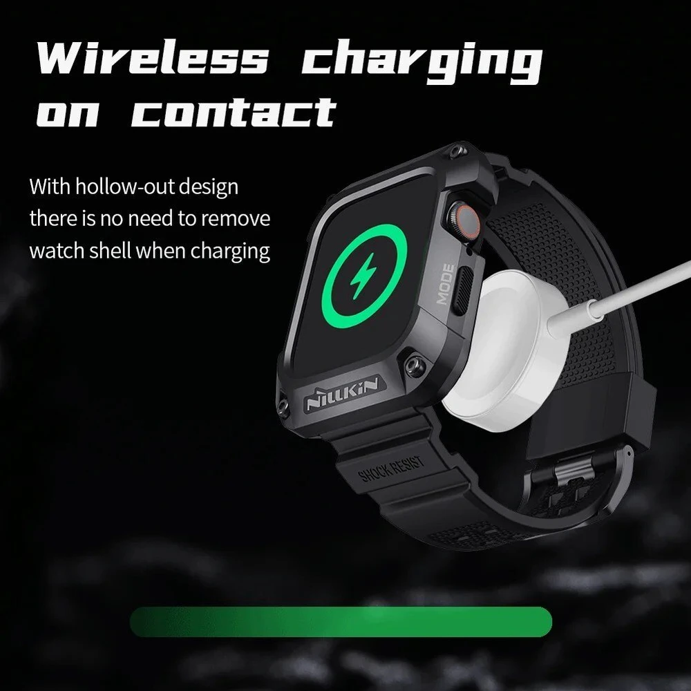 Nillkin DynaGuard apyrankė + dėklas Apple Watch Series 44mm 4/5/6 juodas