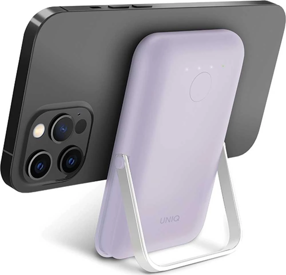 Powerbank Uniq Hoveo magnetinis 5000mAh USB-C 20W PD - violetinė