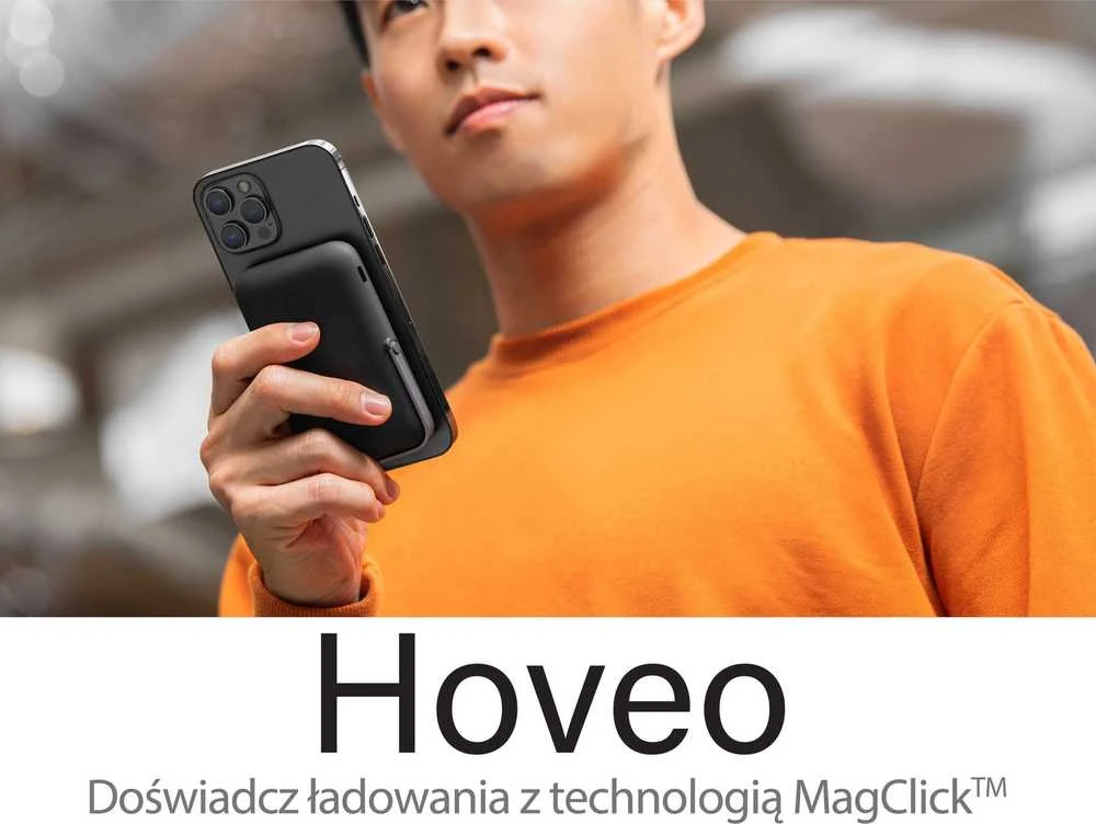 Powerbank Uniq Hoveo magnetinis 5000mAh USB-C 20W PD - violetinė
