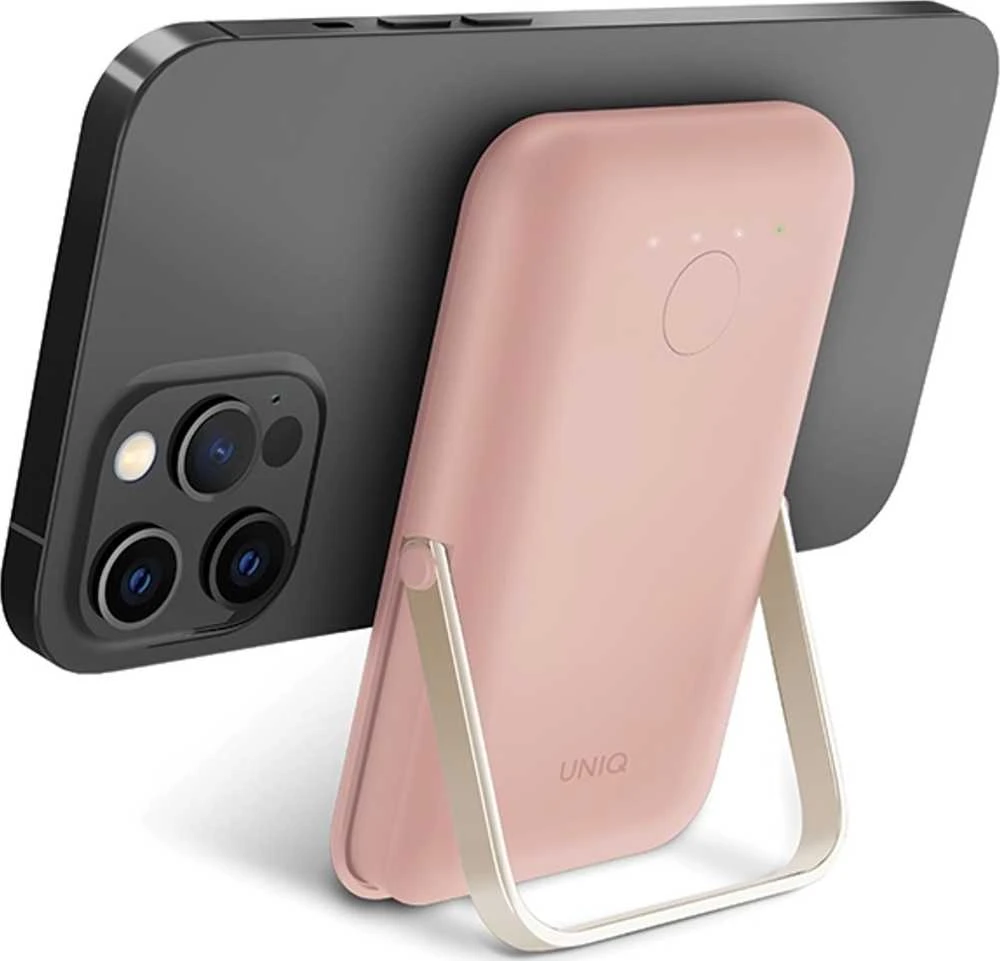 Powerbank Uniq Hoveo magnetinis 5000mAh USB-C 20W PD - rožinis