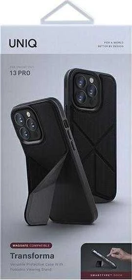 UNIQ Transforma Dėklas Apple iPhone 13 Pro / 13 6,1″ ebony juodos spalvos MagSafe