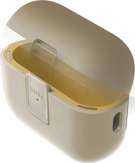 UNIQ Clyde Lock Dėklas AirPods Pro 2 (2022/2023) beige-geltonos spalvos/ivory-canary geltonos spalvos