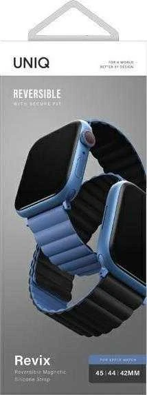 UNIQ Revix apyrankė AppleWatch Series1-8/SE/SE2/SE3/Ultra1/2/3 42/44/45/49mm Reversible Magnetic juodos spalvos
