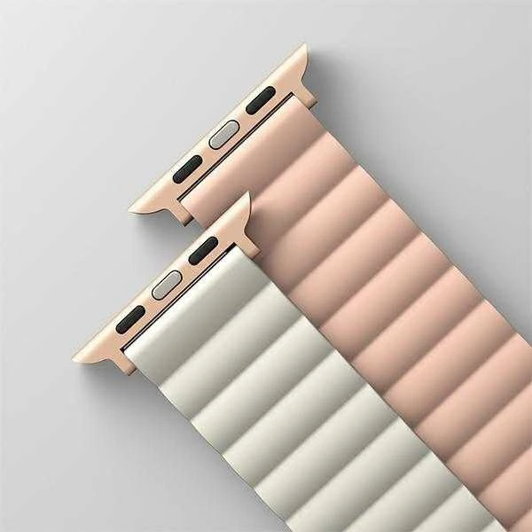 UNIQ Revix apyrankė Apple Watch Series1-8/SE/SE2/SE3/Ultra1/2/3 42/44/45/49mm Reversible Magnetic rožinės spalvos