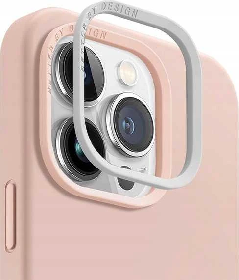 UNIQ dėklas Lino Hue Apple iPhone 15 Pro Max 6.7″ Magclick Charging blush rožinės spalvos