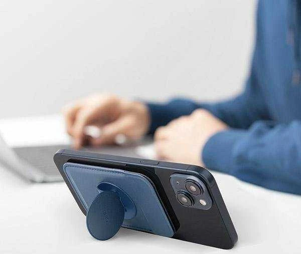 Dėklas UNIQ Flixa magnetinė kortelių piniginė su stovu Geltona/Canary Geltona MagSafe