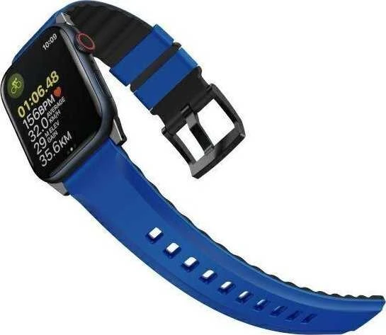 UNIQ Linus apyrankė Apple Watch Series 1-8/SE/SE2/SE3/Ultra1/2/3 42/44/45/49mm Airosoft Silicone mėlynas