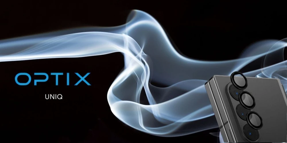 UNIQ Optix aliuminio fotoaparato objektyvo apsauga Samsung Z Fold6 F956 blizgantis juodos spalvos fotoaparato objektyvo apsauga su