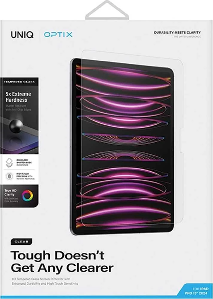 UNIQ Optix Clear iPad Pro 13" (2024) grūdintas stiklas su aplikatoriumi