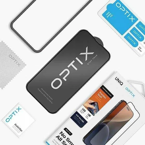 UNIQ Optix Matte Apple iPhone 15 Pro 6.1″ Matte Apsauginis stiklas su aplikatoriumi