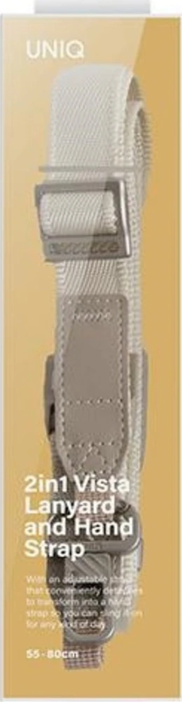 UNIQ Vista universal phone lanyard 2in1 baltos spalvos/pearl baltos spalvos