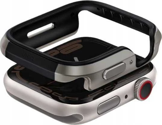 UNIQ Valencia dėklas Apple Watch Series 46mm titano sidabrinis