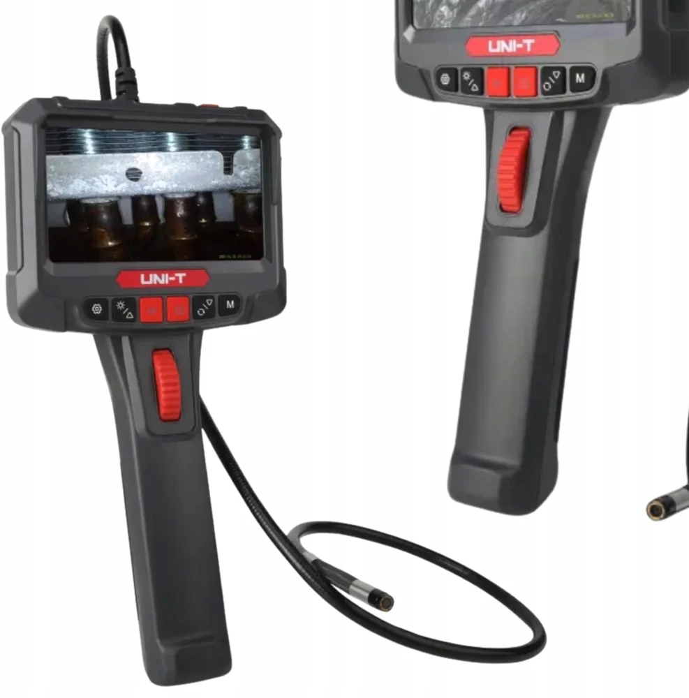 Profesionalus boroskopas su 360° sukinėjamu galu, 5.0", 70°, 8mm, 1m, CMOS, IP67, 32GB, UNI-T