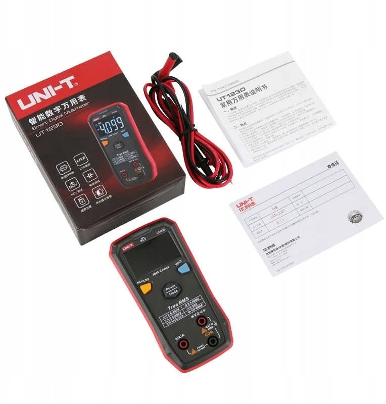 Skaitmeninis multimetras klavišinis 600V AC/DC, 10A AC/DC, NCV, 40MOm, 4000uF, -40-300C, 4000, CAT III 600V, UNI-T