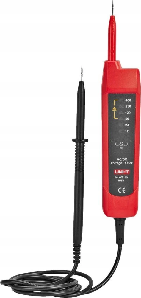 Įtampos testeris, auto AC/DC, CAT III 400V, 6V-400V, IP54, UNI-T