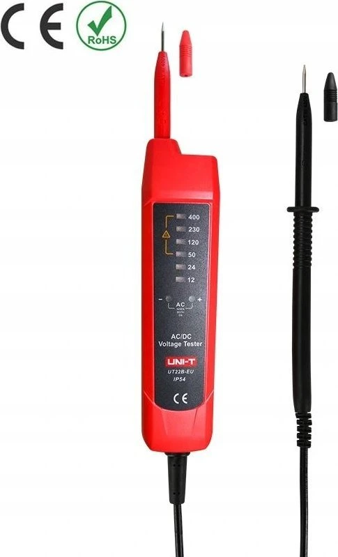 Įtampos testeris, auto AC/DC, CAT III 400V, 6V-400V, IP54, UNI-T