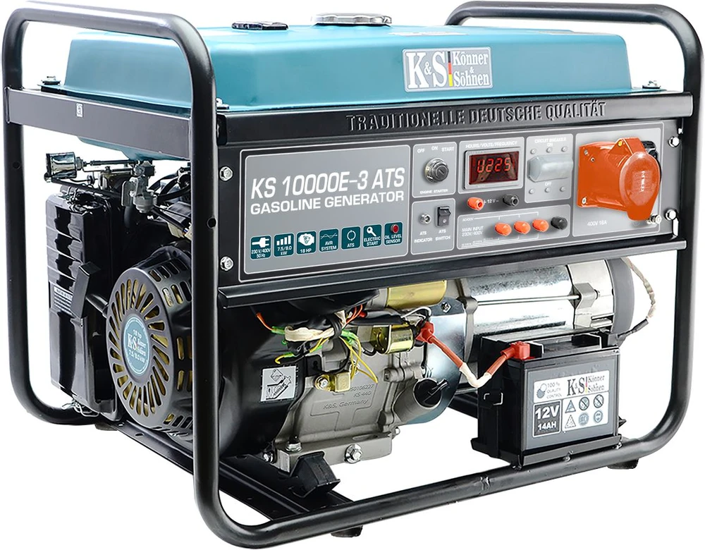 KÖNNER & SÖHNEN Benzininis Generatorius 7,5kW 230/400V KS 10000E-3 ATS