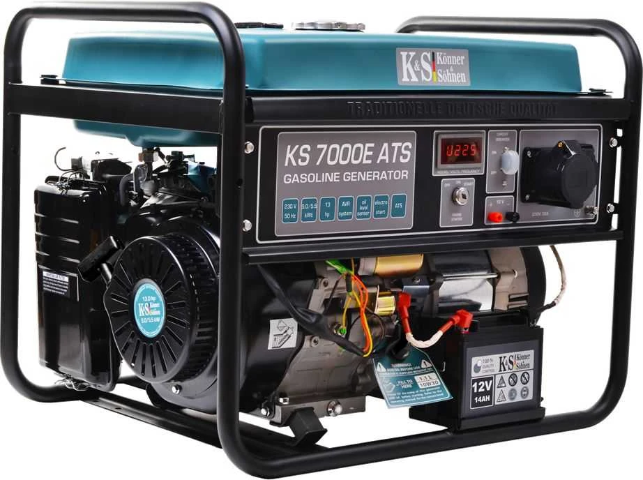 KÖNNER & SÖHNEN trifazis benzininis generatorius KS 7000E-1/3, 5,0 kW, 230/400 V, el. starteris