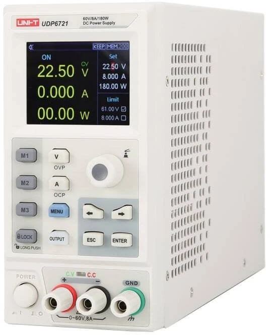Laboratorinis maitinimo šaltinis, 180W, 0-60V, 0-8A, 10mV,1mA, RS-232, UNI-T