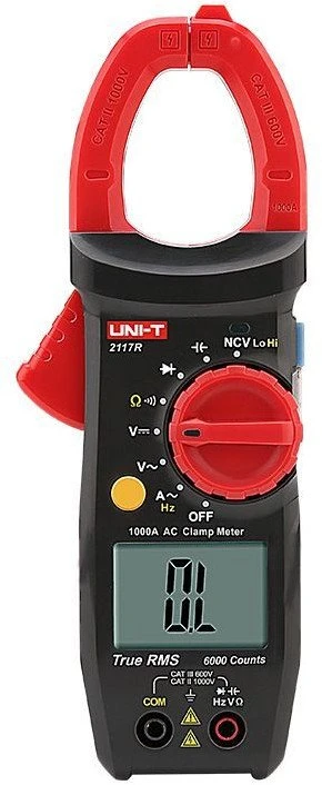 Srovės matavimo replės DC/AC 1000V; AC 1000A; 60MΩ; 6mF; 33mm; UNI-T