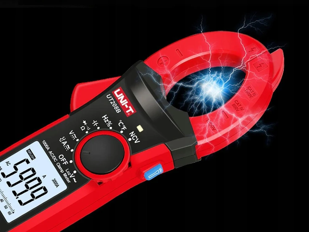 Srovės matavimo replės DC/AC 1000V; AC 1000A; 60MΩ; 60mF; 1MHz; UNI-T