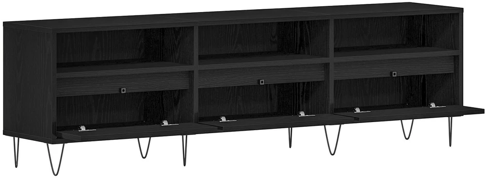 TV staliukas Televizoriaus spintelė 150 x 30 x 44,5 cm Juodas ąžuolas