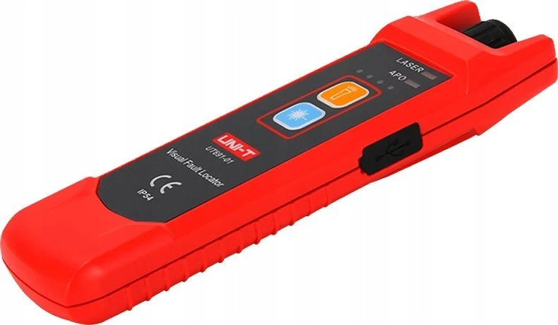 Optinio kabelio testeris, lazeris 650+/-20nm, 10mW; 8-10km, 3.7V 1050mAh, IP54, UNI-T