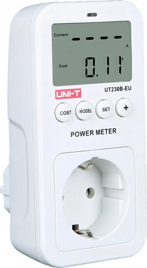 Uni-t Tinklo lizdas su įtampos, srovės, laiko, galios sunaudojimo ir energijos sunaudojimo kaštų matavimu