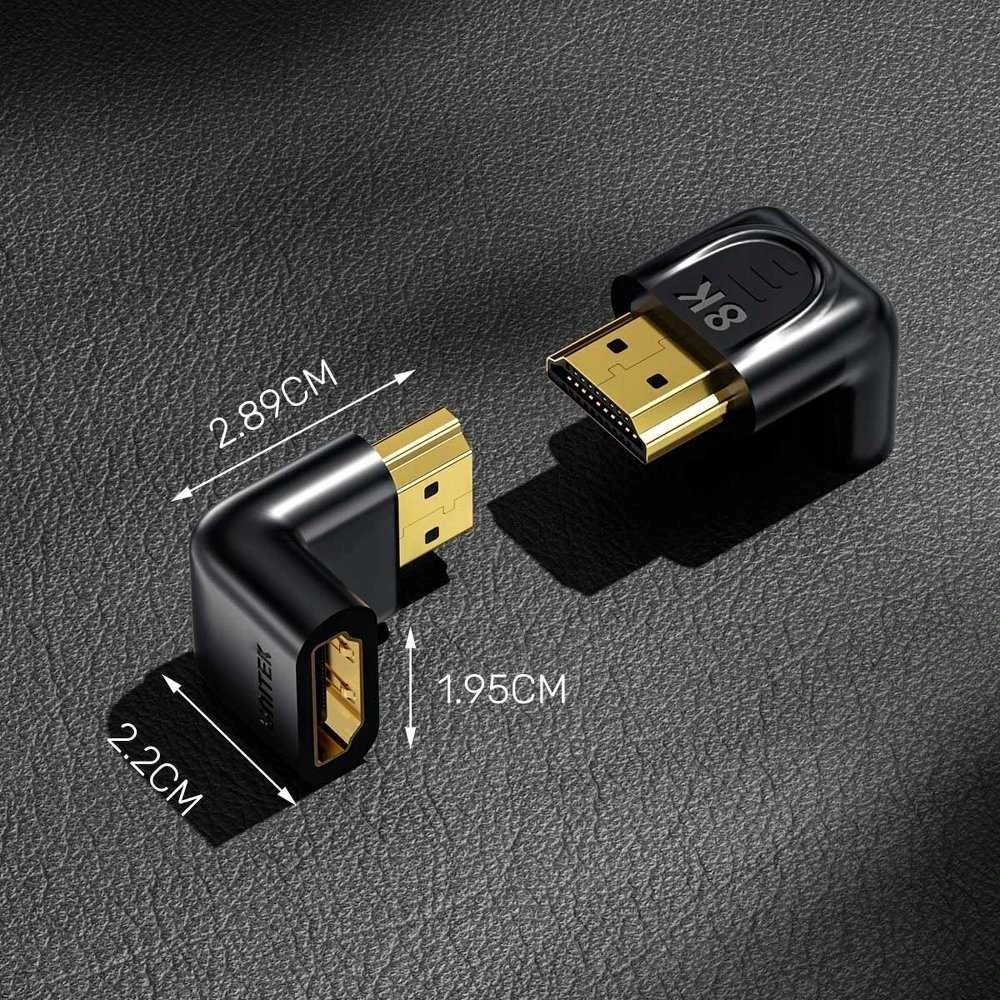 Unitek 8K HDMI 90 ir 270 laipsnių kampo adapteris