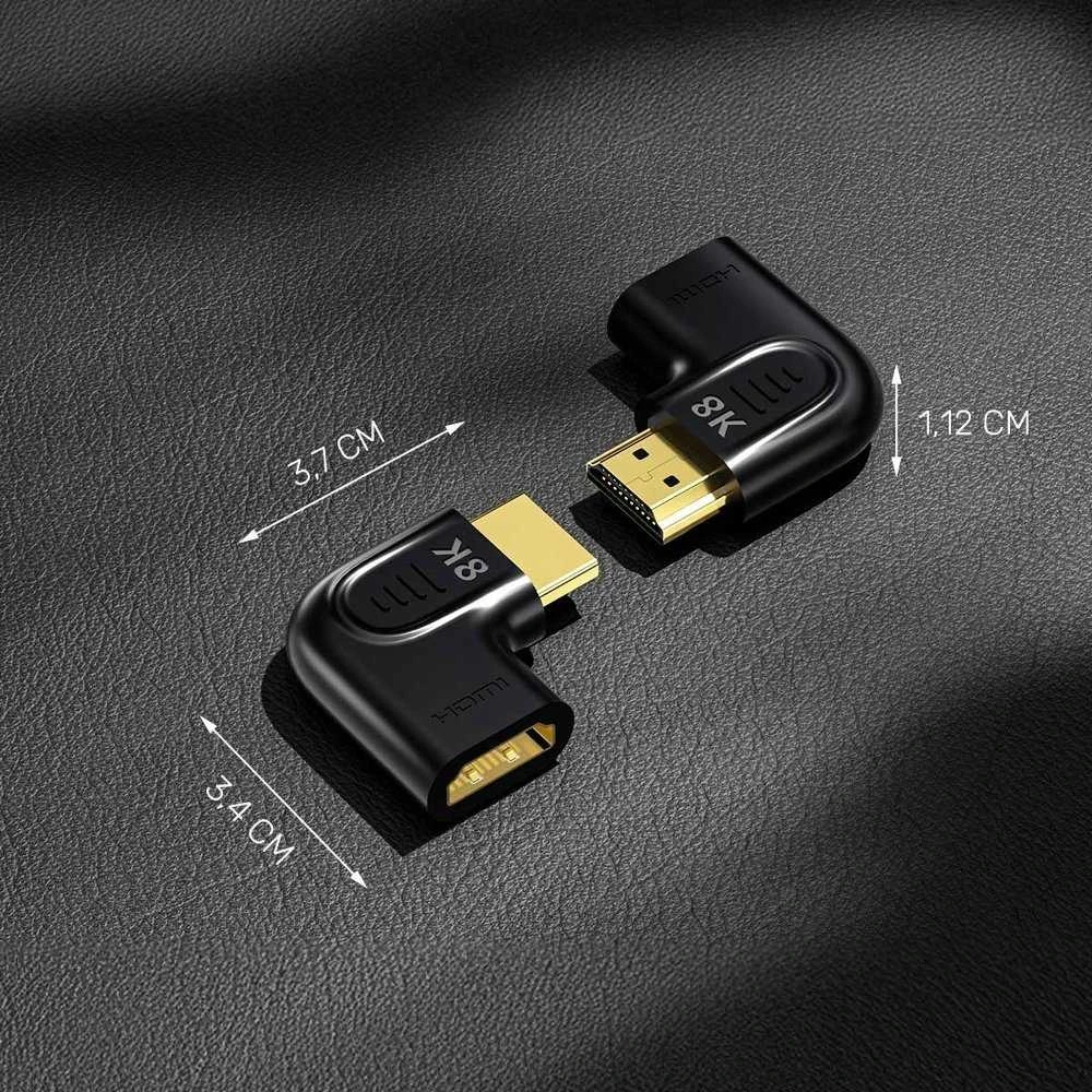 Unitek 8K HDMI 90 ir 270 laipsnių kampo plokščias adapteris