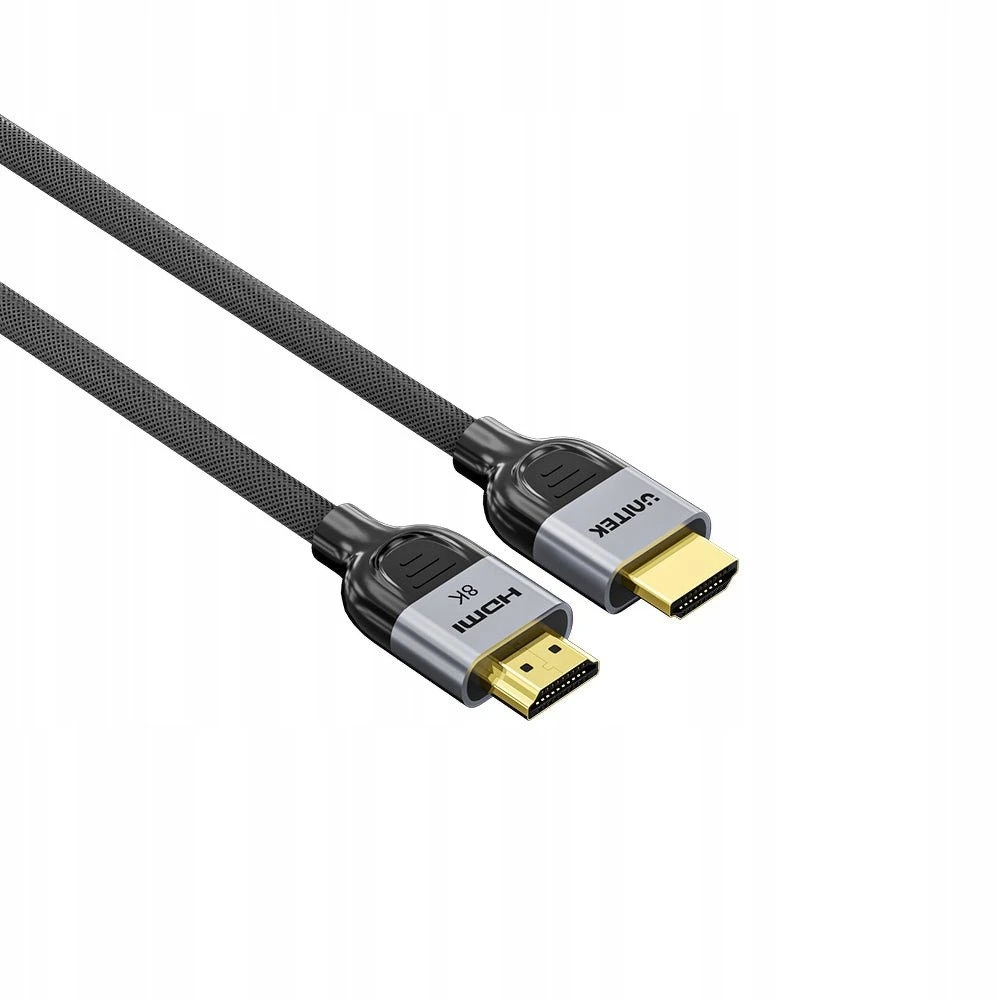 UNITEK 8K pintas nailono 2M HDMI kabelis HDMI A tipo (standartinis) Pilkas
