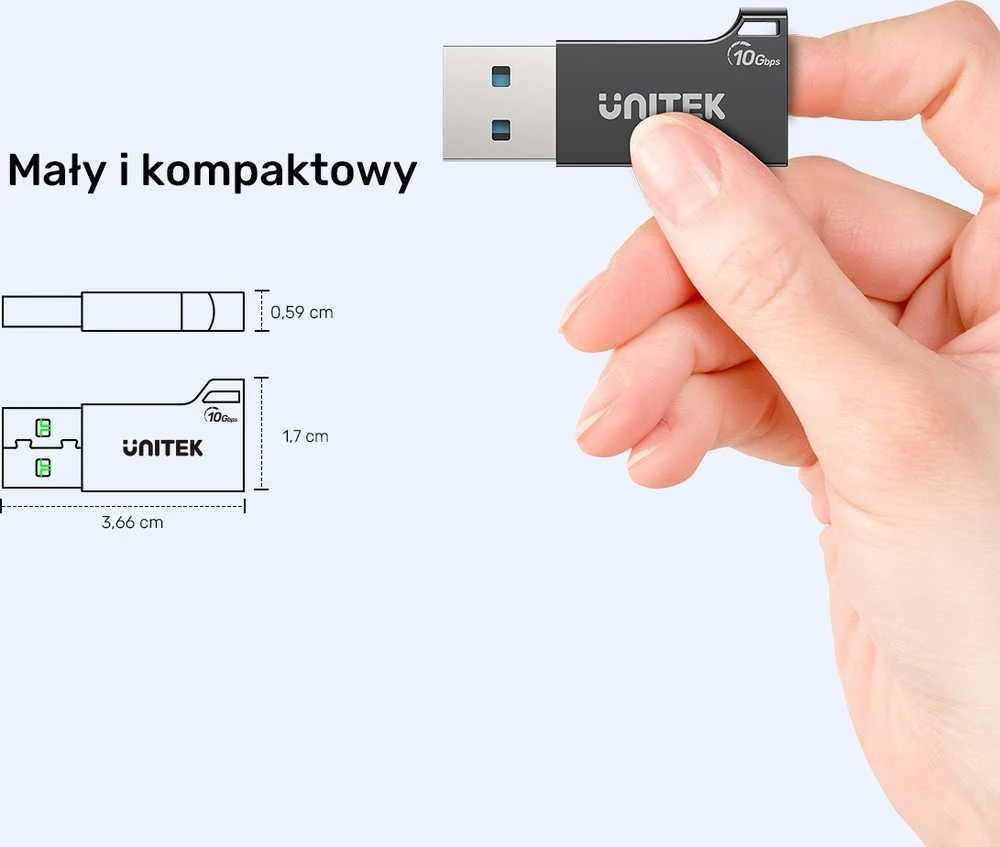 UNITEK ADAPTERIS USB-A - USB-C 10Gbps M/F