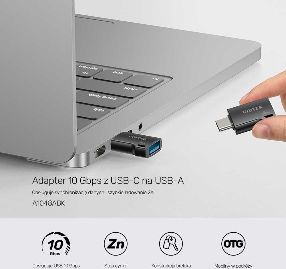 Unitek USB-C adapteris iki USB-A 10Gbps
