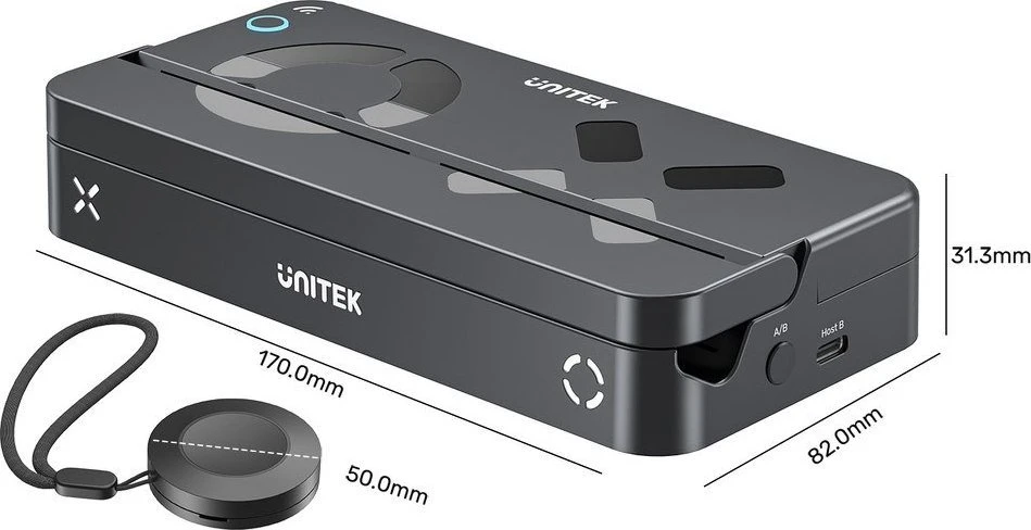 Unitek Doko stotelė, skirta Nintendo Switch, PD 100W, HDMI 4K, RJ-45, kortelių skaitytuvas (G1002G01)